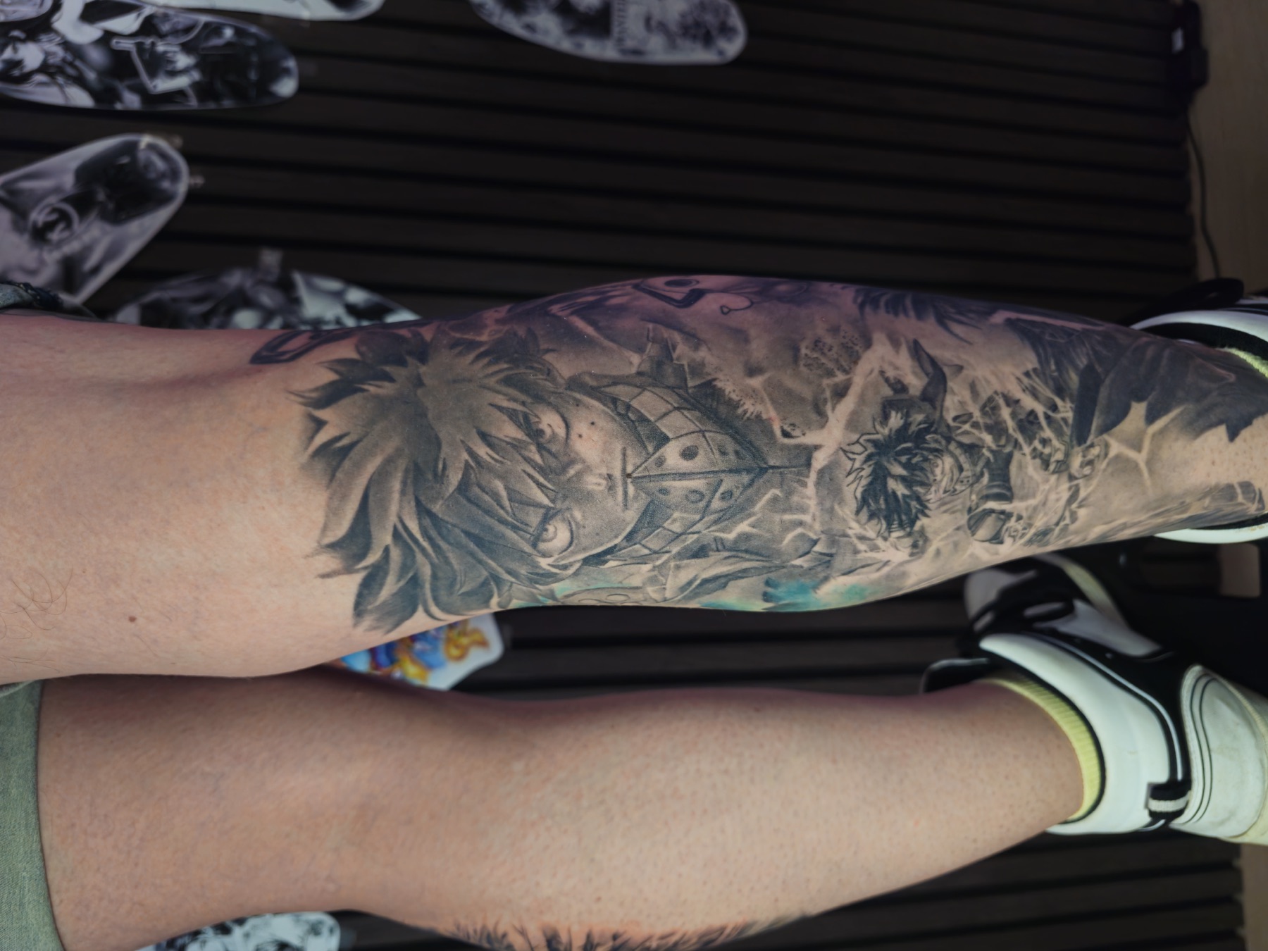 Anime-Figur in Schattierung – Black & Grey Tattoo von Lucas Schenk in Rothenburg bei Luzern