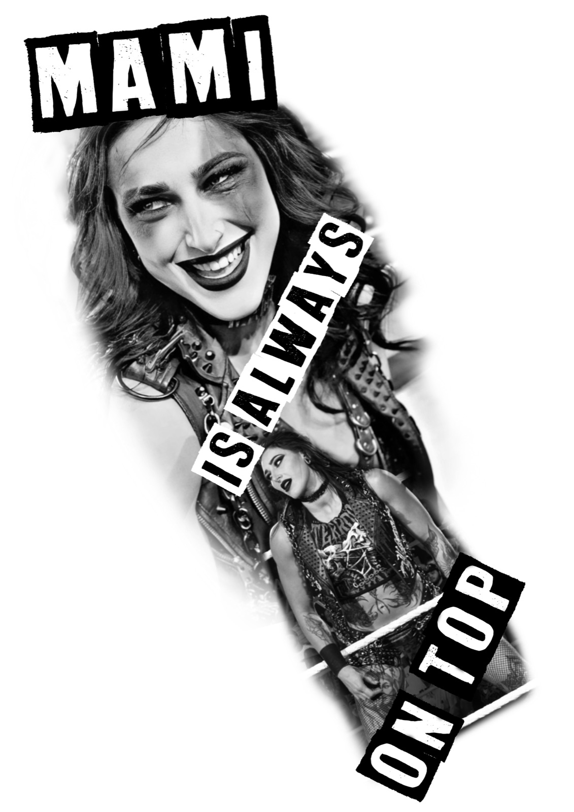 Rhea Ripley im markanten Gothic-Wrestling-Look als WannaDo Tattoo-Idee von Lucas Schenk